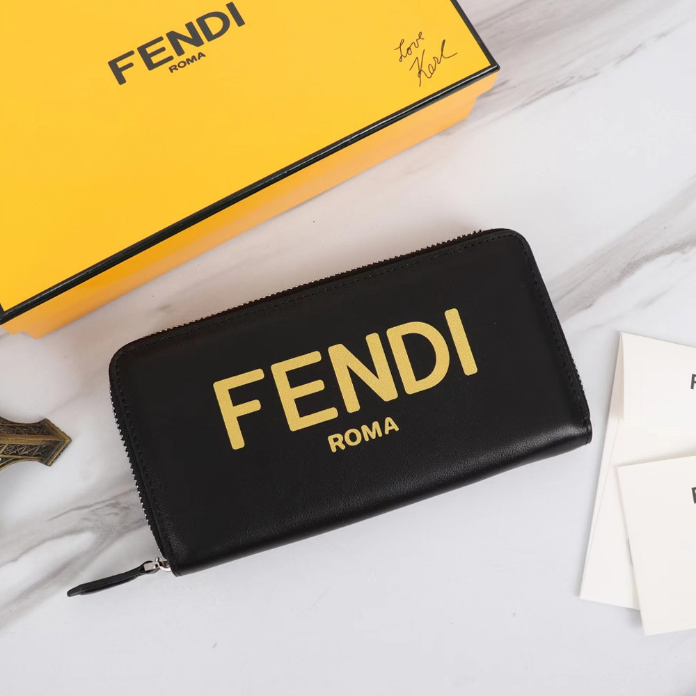 FENDI FF Printing Leather Wallte card holder