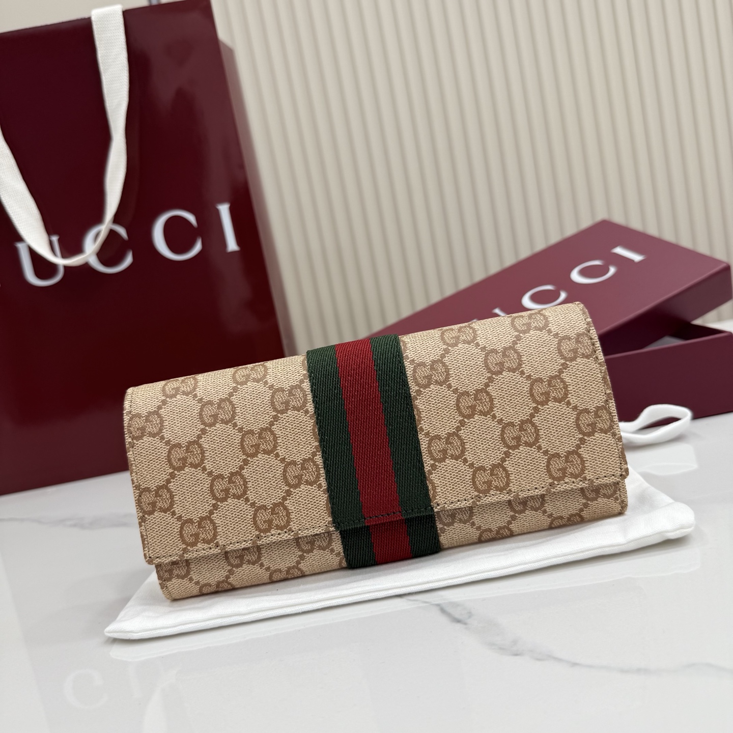 Gucci Long wallet with Web 876048