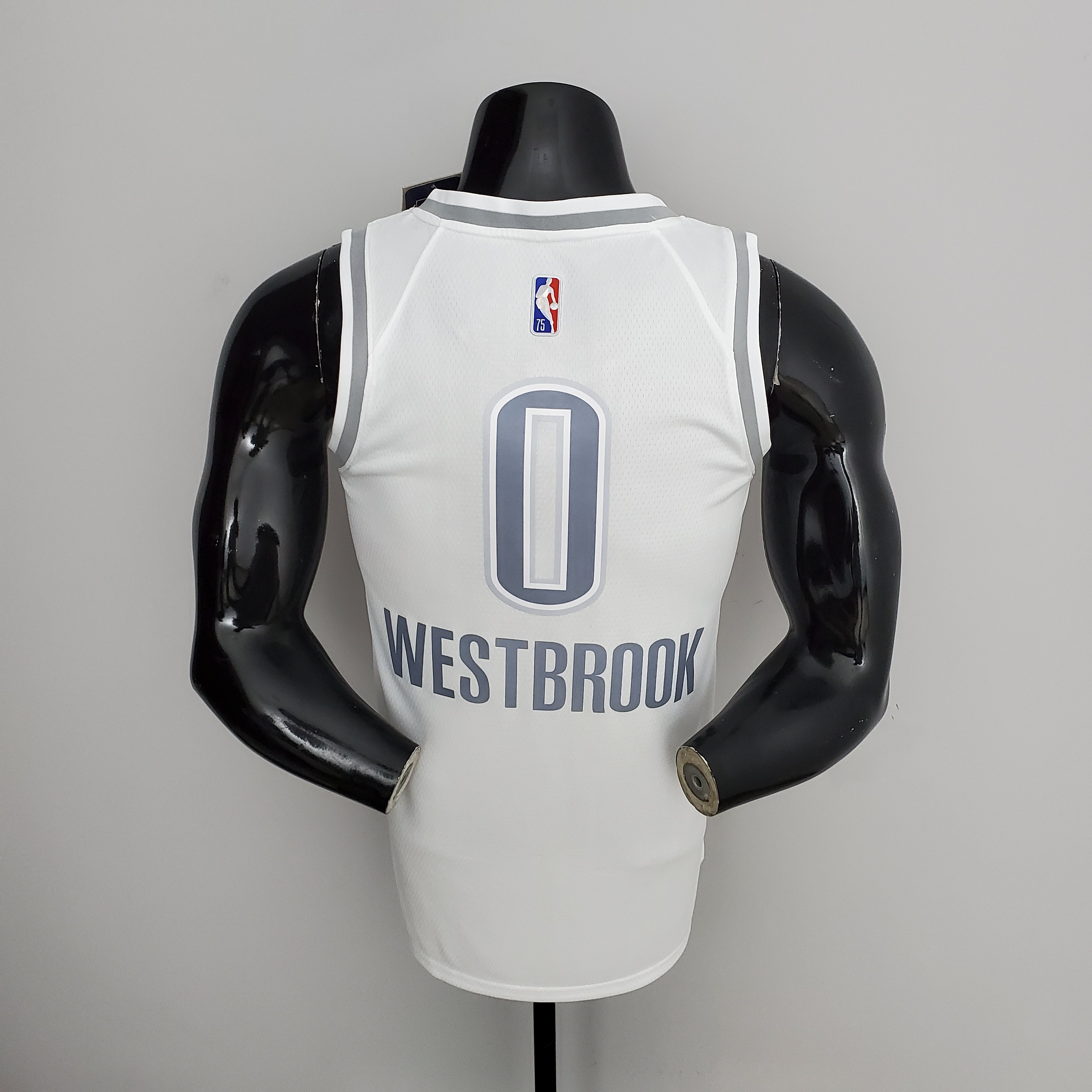 Russell Westbrook Oklahoma City Thunder 75th Anniversary 2022 City Edition Swingman Jersey White