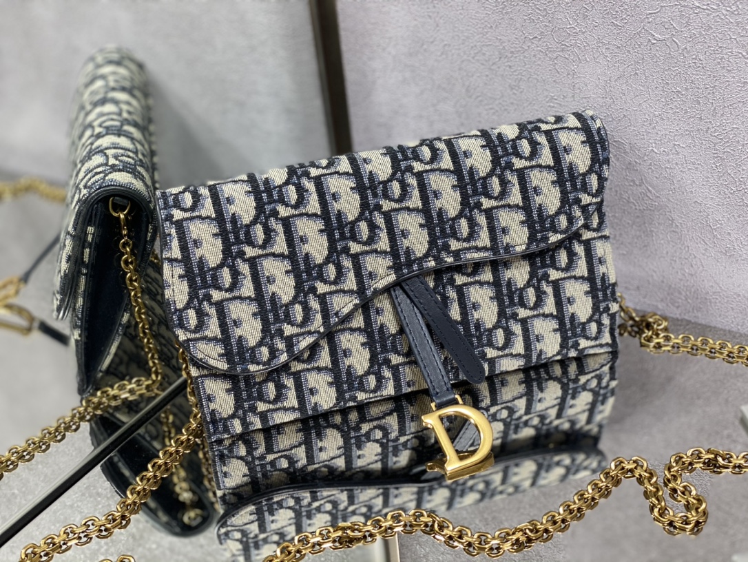 Dior Saddle Pouch with Chain