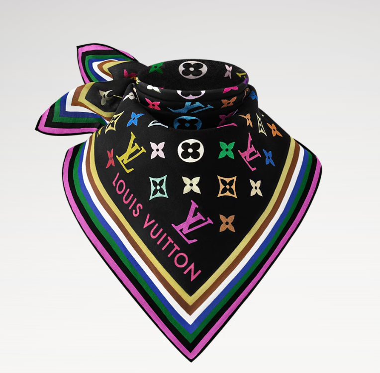 LV x TM Monogram Cherry Blossom Silk Square 90