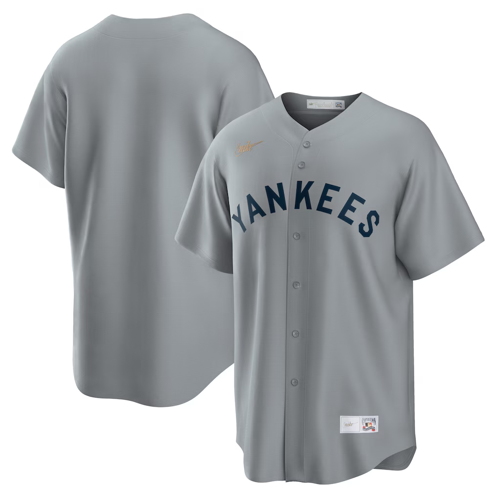 New York Yankees Baseball Jersey Men Women Youth Nike Navy Blue Gray Away Limited Edition Customized Jersey