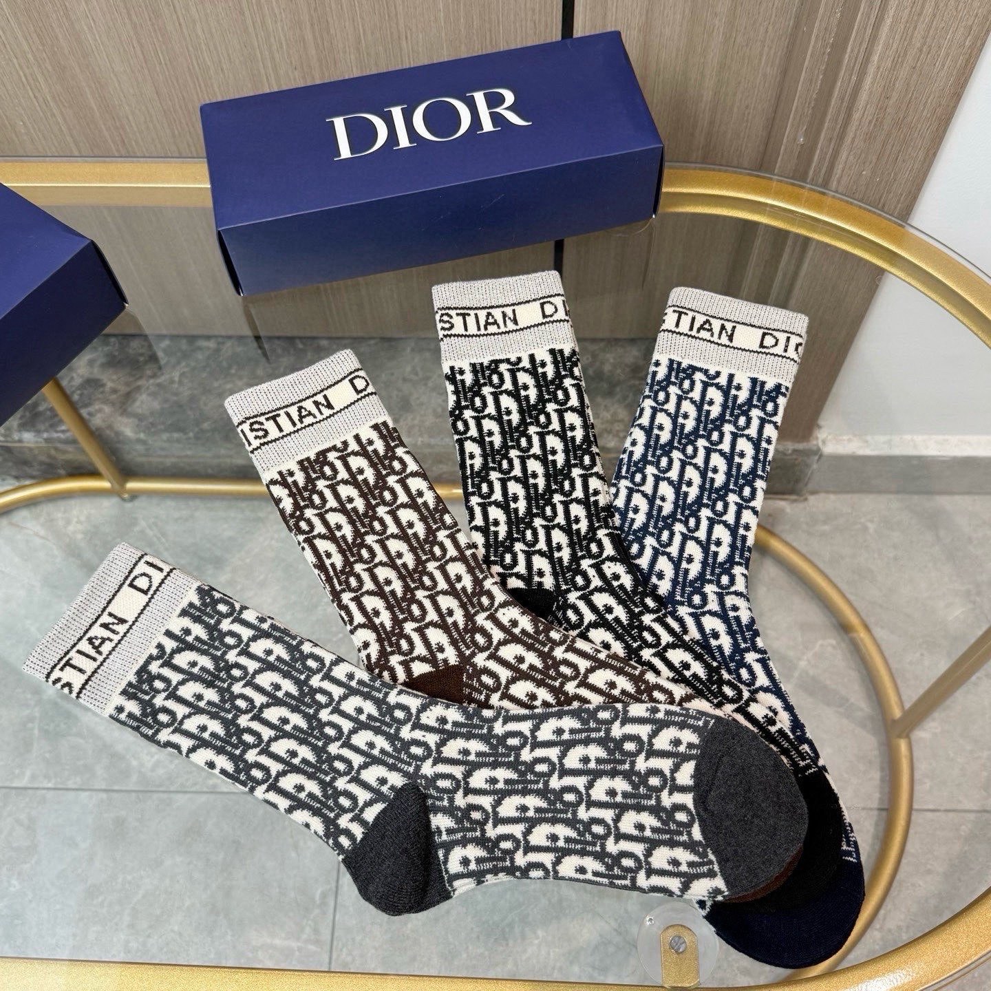 Dior Cotton Socks ( 4 pairs)