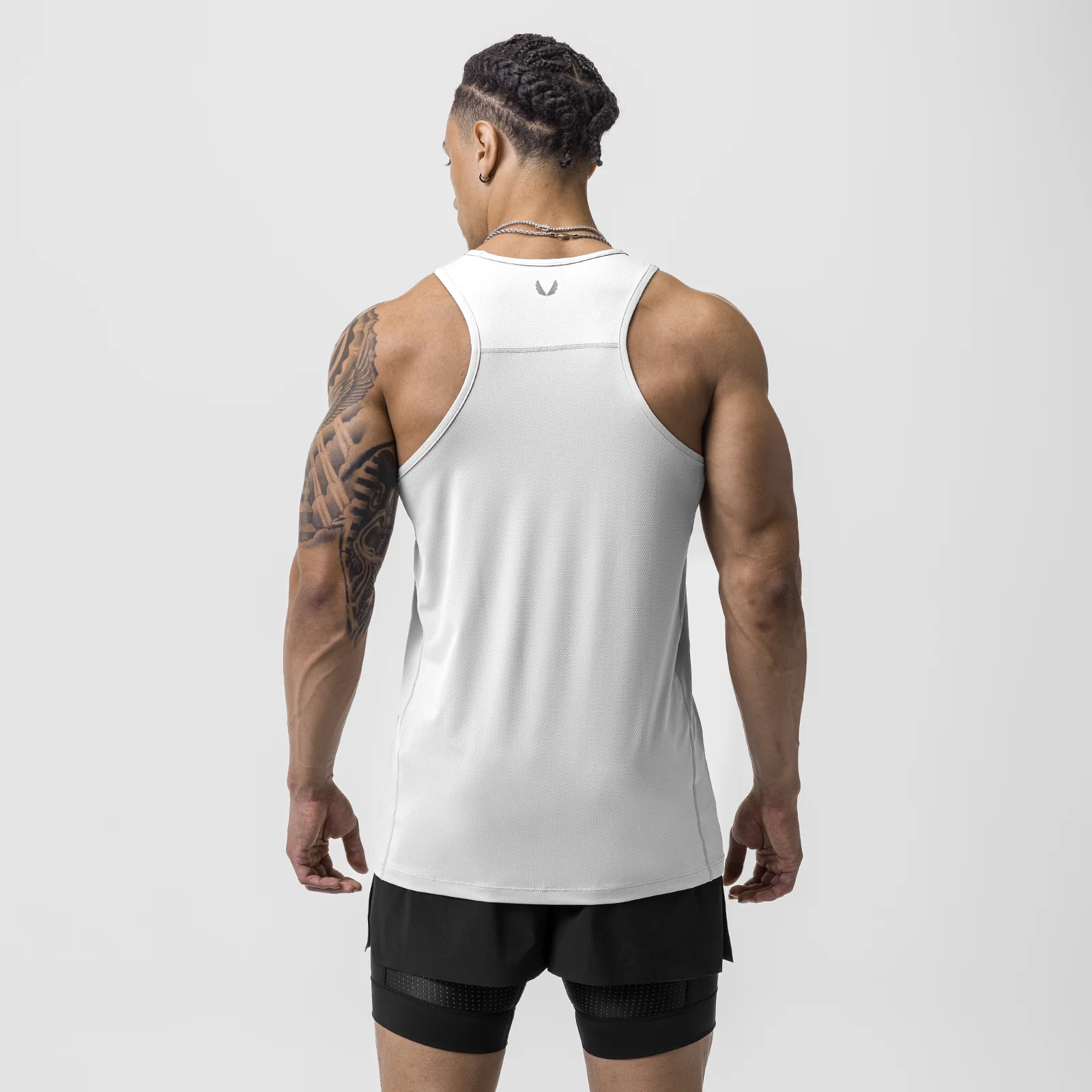 0754. AeroSilver Training Singlet - White