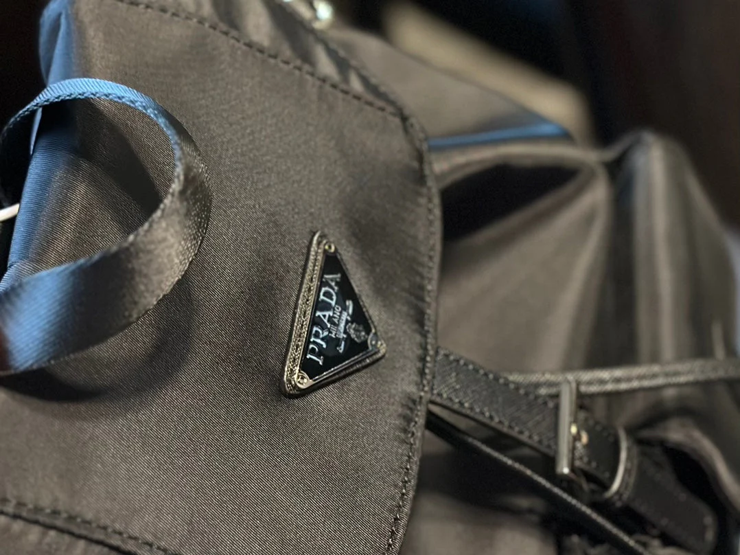 Prada DUMA 32 BACKPACK IN BLACK RE-NYLON