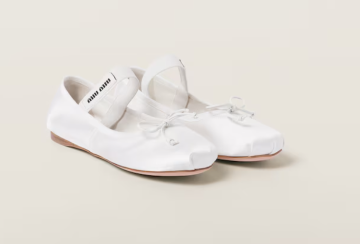 Miu Miu Satin Ballet Flat