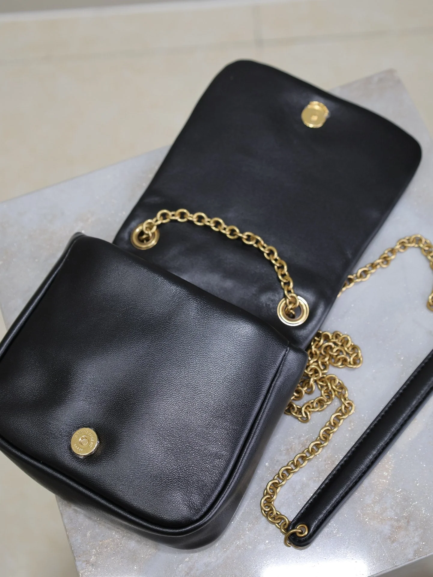Saint Laurent YSL Mini Jamie 4.3 Shoulder Bag 16cm Black Lambskin GHW