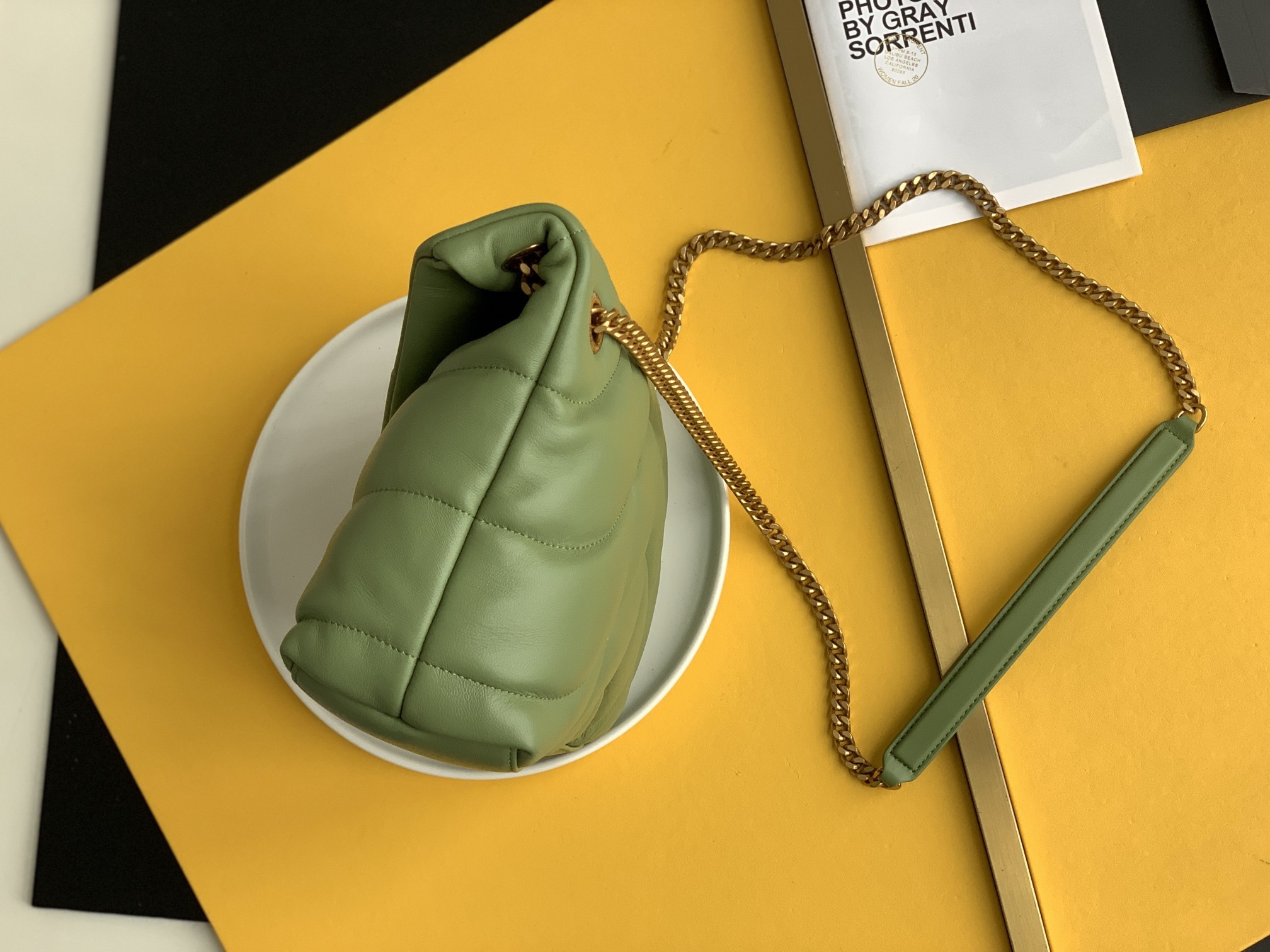 Saint Laurent Lambskin Tote Bag