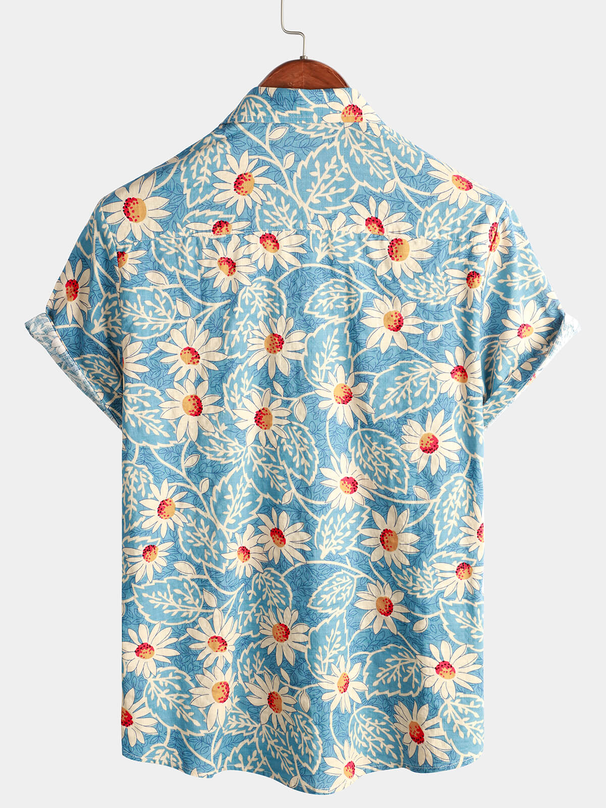 Men's Retro Cotton Floral Hawaiian Shirt
