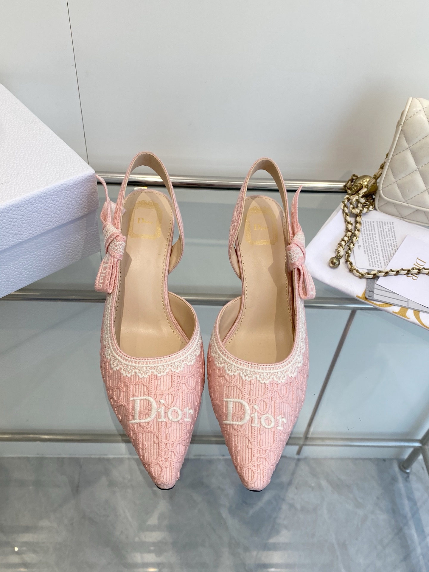 Chanel Classic Black Caviar Leather Cylinder Bag with CC Logo Chain Pumps Set - KAIROO