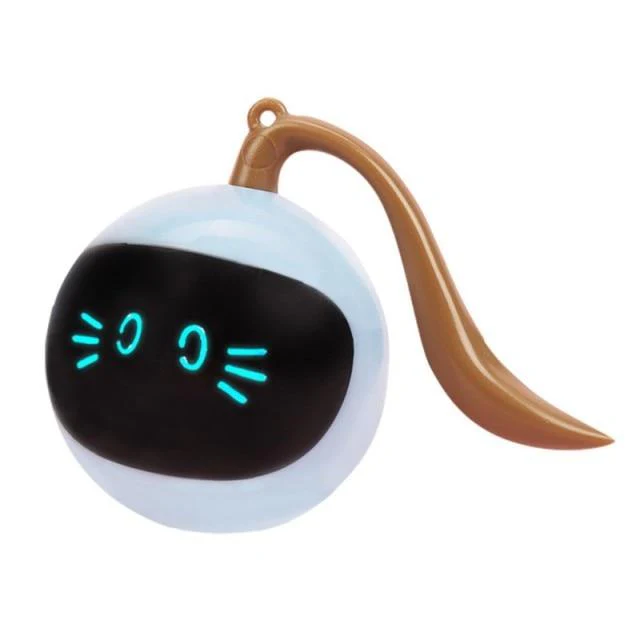 Cat Toy Smart Jumping Ball USB Electric Roller Ball Cat LED Rolling Flash Ball Automatic Rotating Toy For Cat