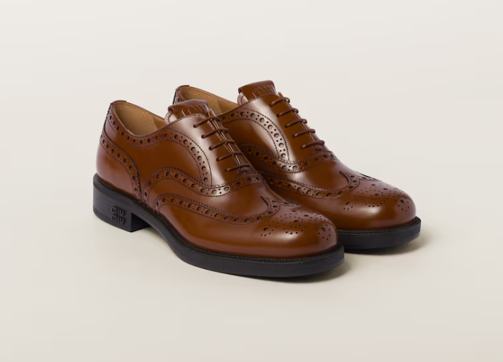 Miu Miu Brown Shiny leather Loafer