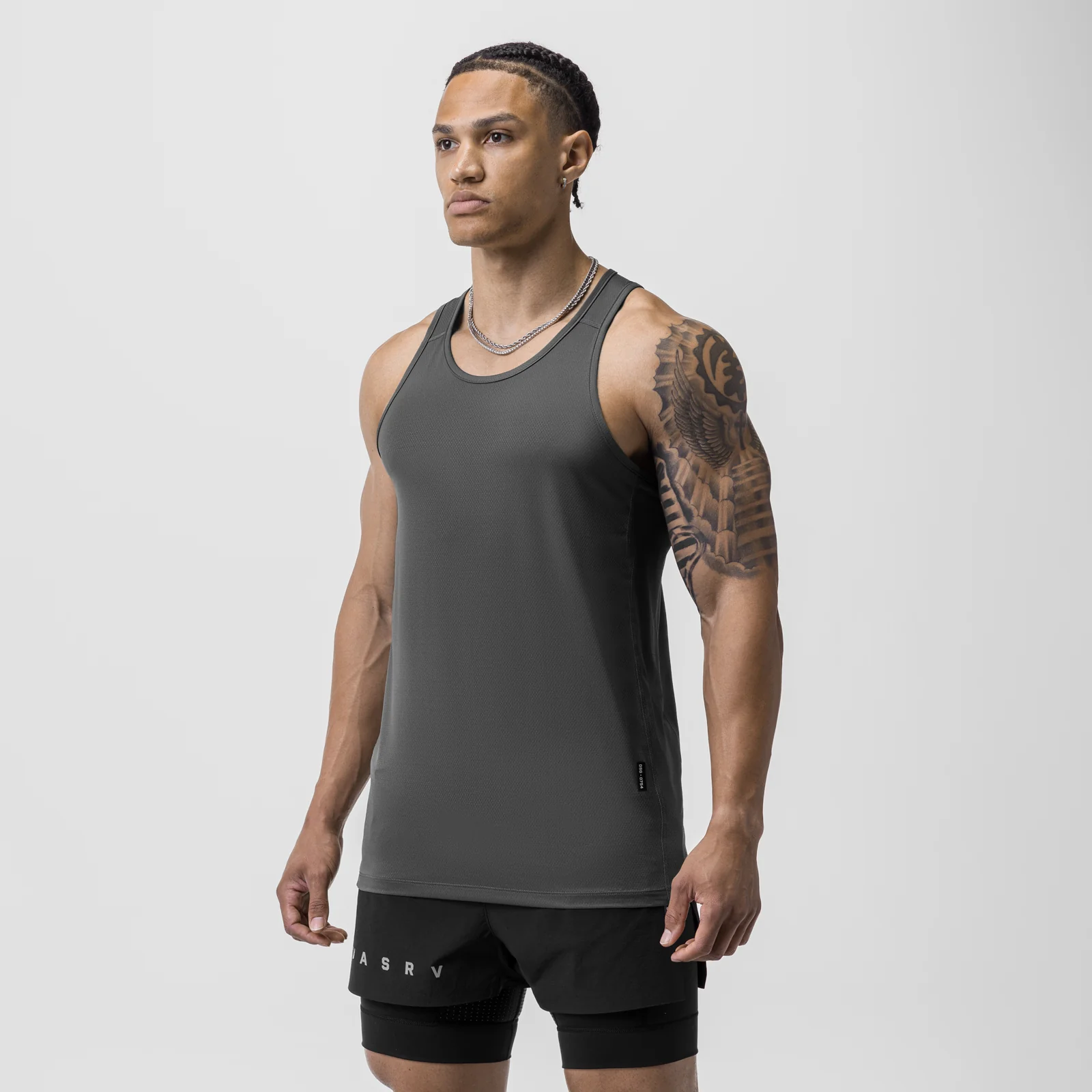 0754. AeroSilver Training Singlet - Space Grey