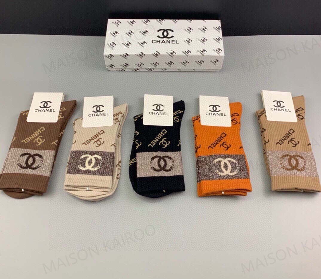Chanel Socks 5-Pack - KAIROO