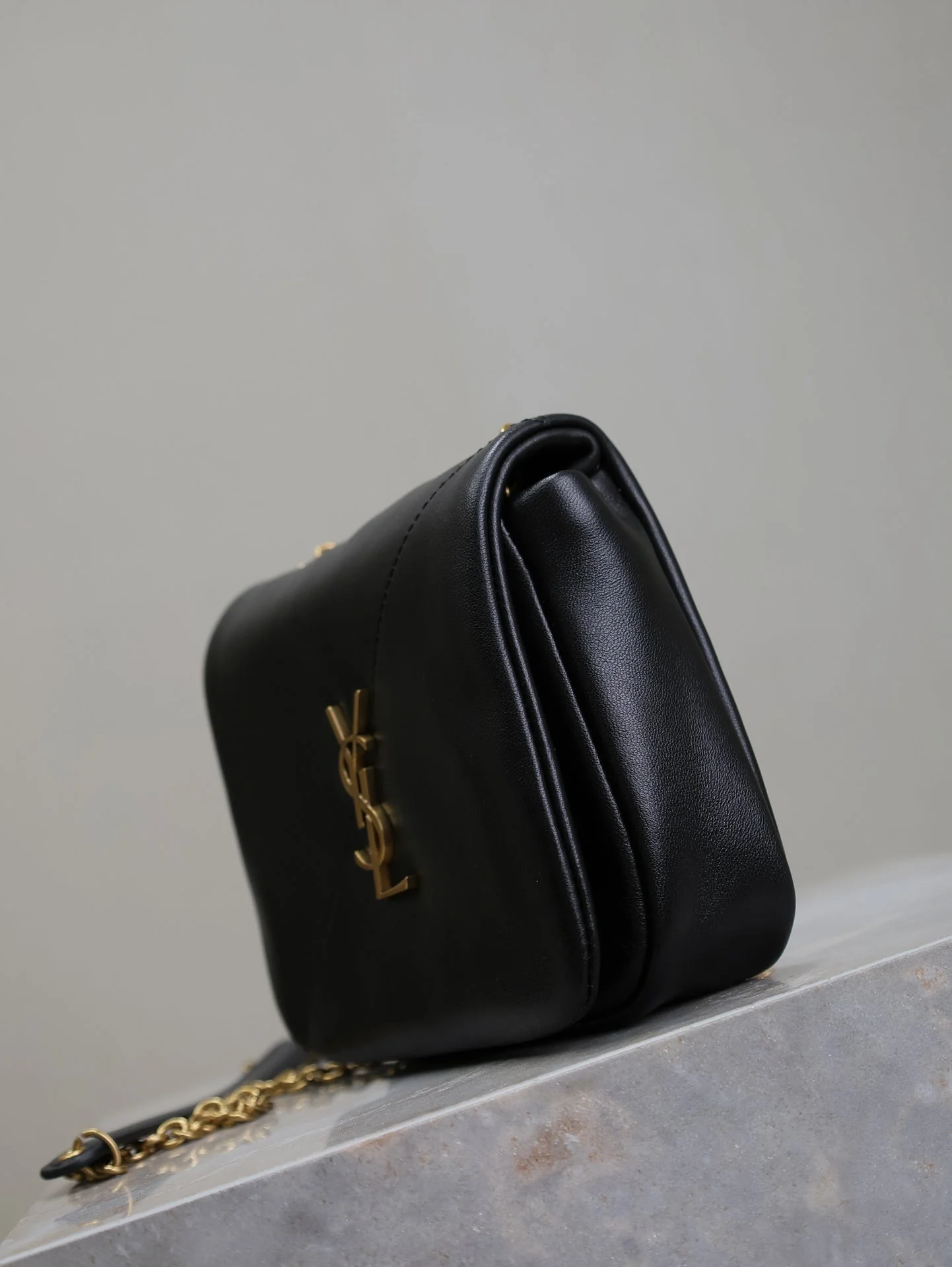 Saint Laurent YSL Mini Jamie 4.3 Shoulder Bag 16cm Black Lambskin GHW