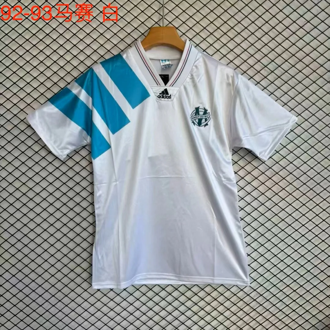 1992-93 Retro Marseille Home White Fans Football Shirt 1:1 Thai Quality