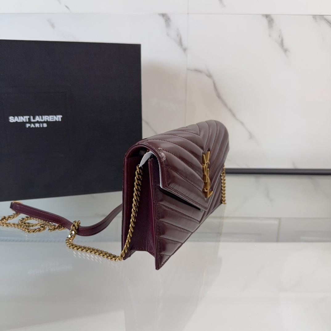 Saint Laurent YSL Classic Bag Dark Red Wine