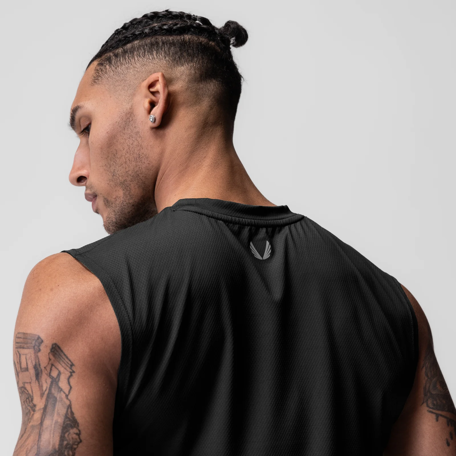 0757. AeroSilver Cutoff Tank - Black 