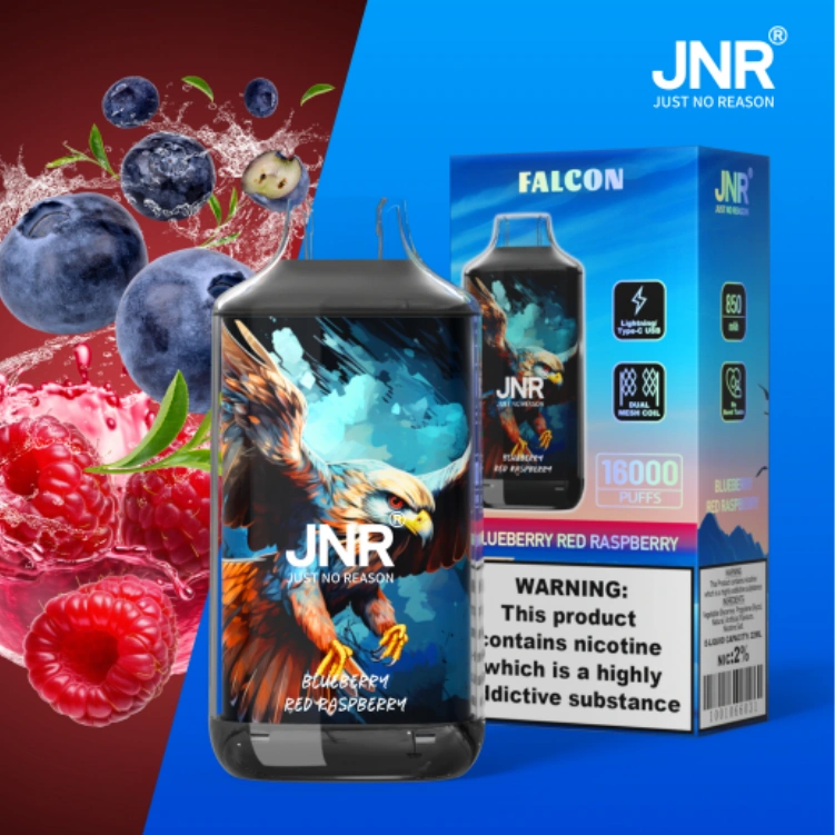 JNR Falcon 16K Rechargeable Disposable Vape – Blueberry Red Raspberry