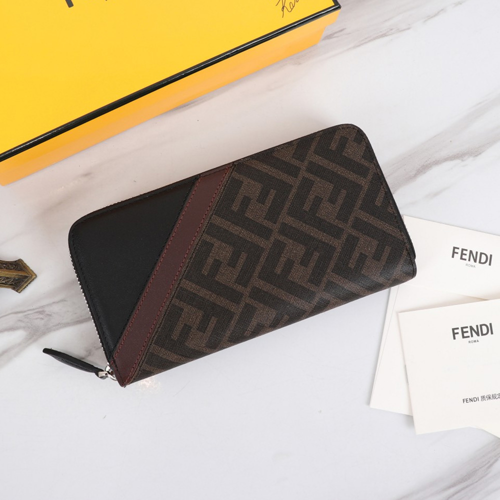 FENDI FF Printing Leather Wallte card holder