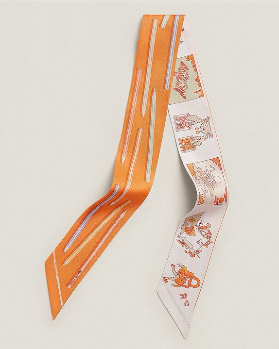 Hermes Silk Twilly Bandeau