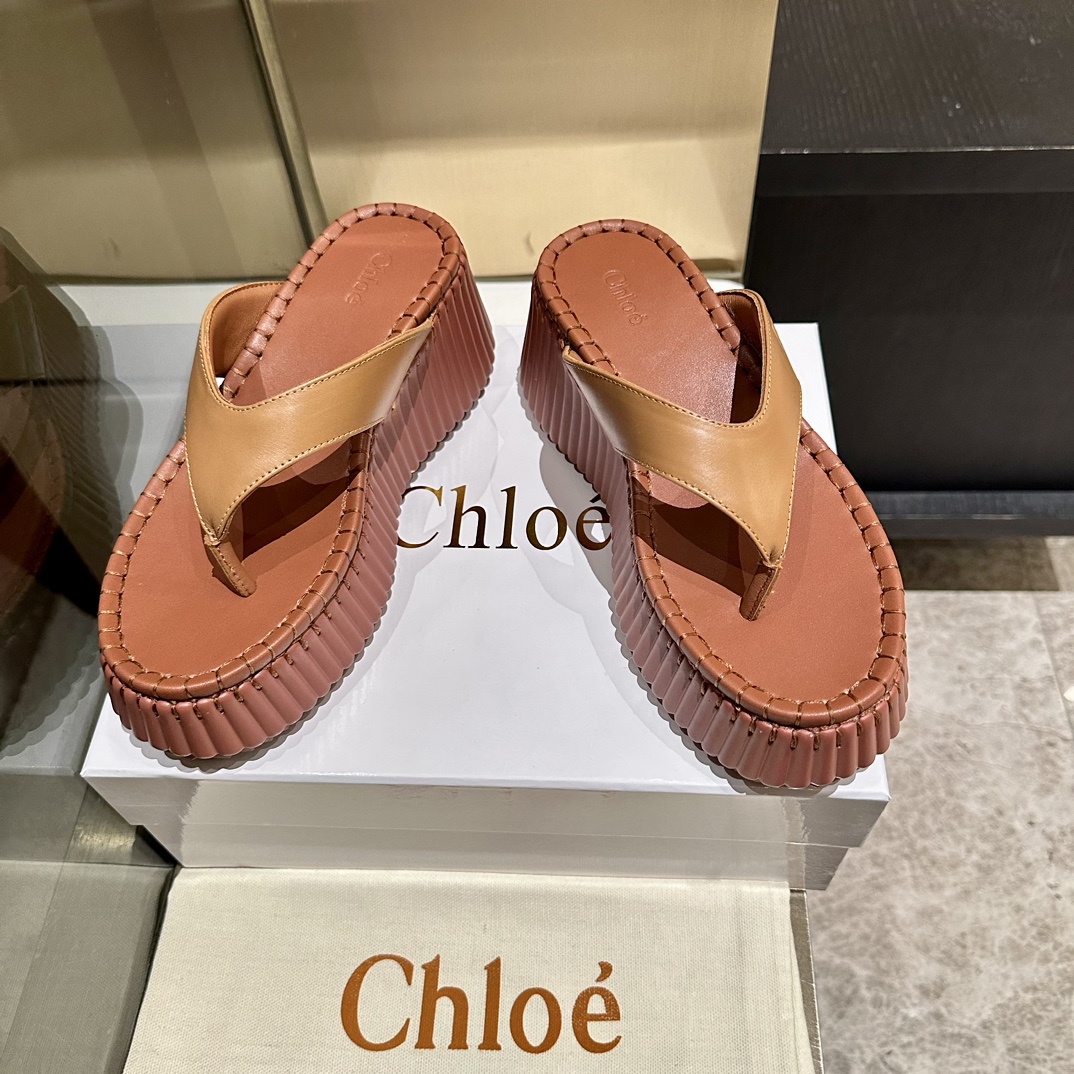 Chloe Nama Wedge Flip-flop