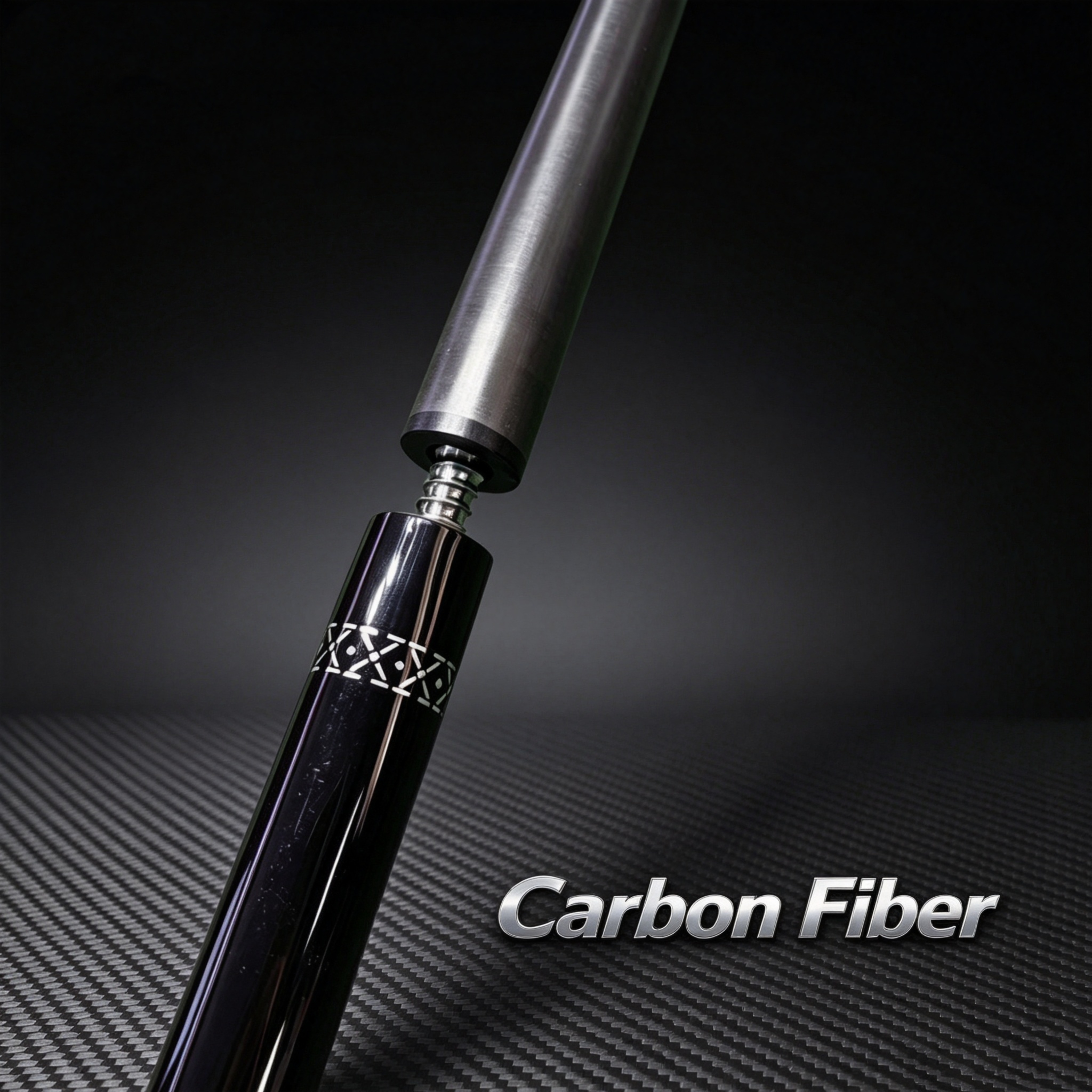 14MM Carbon Fiber Big Head Pool Cue Stick, 1/2 Split Full Carbon Fiber Shaft Professional Billiard Cue for 8-Ball 9-Ball Break & Jump Shots