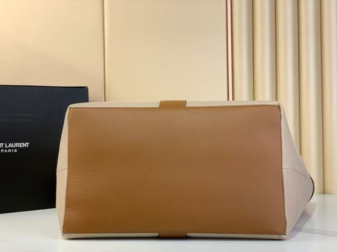 Saint Laurent  Bags Y leather and canvas tote bag