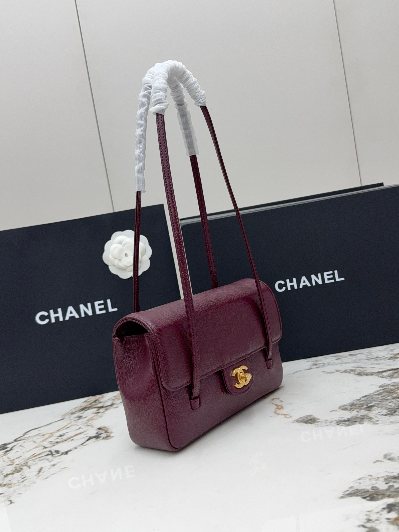 Chanel Spring Summer 2026 Small Flap Bag in Burgundy