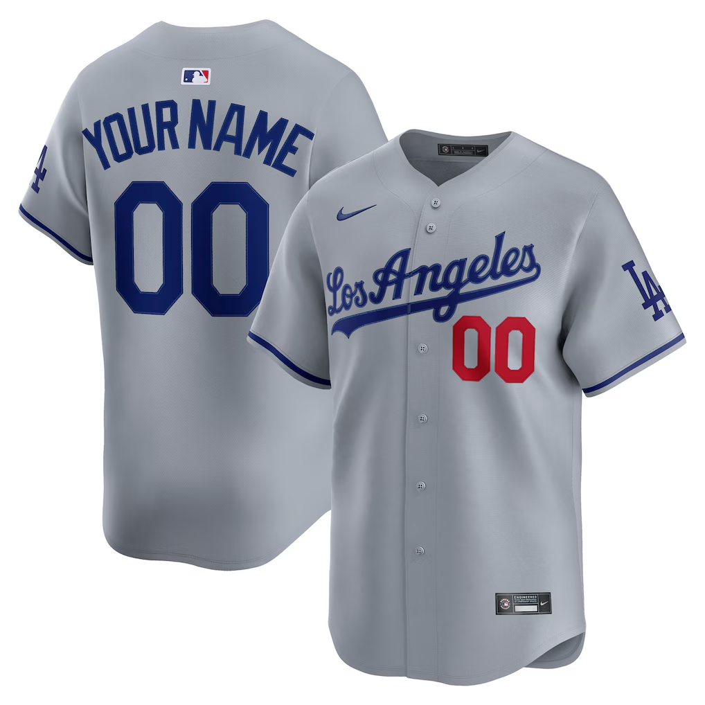 Los Angeles Dodgers baseball jersey men women youth Nike Royal Blue White Grey home and away replica jersey