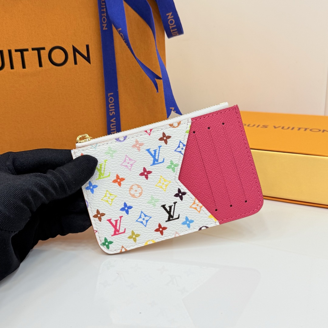M27706 LV Romy Card Holder White multicolored Canvas