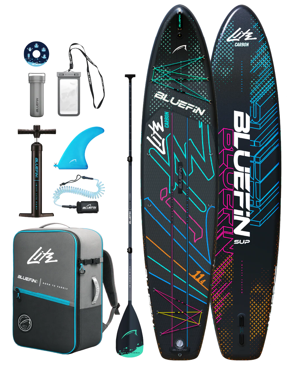 New Lite Carbon 11'4 Premium Inflatable Paddleboard