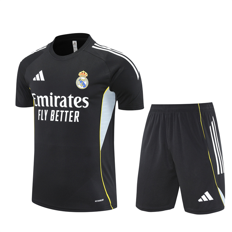 Adult/ Kids 2526 Short Sleeves Training suit Black