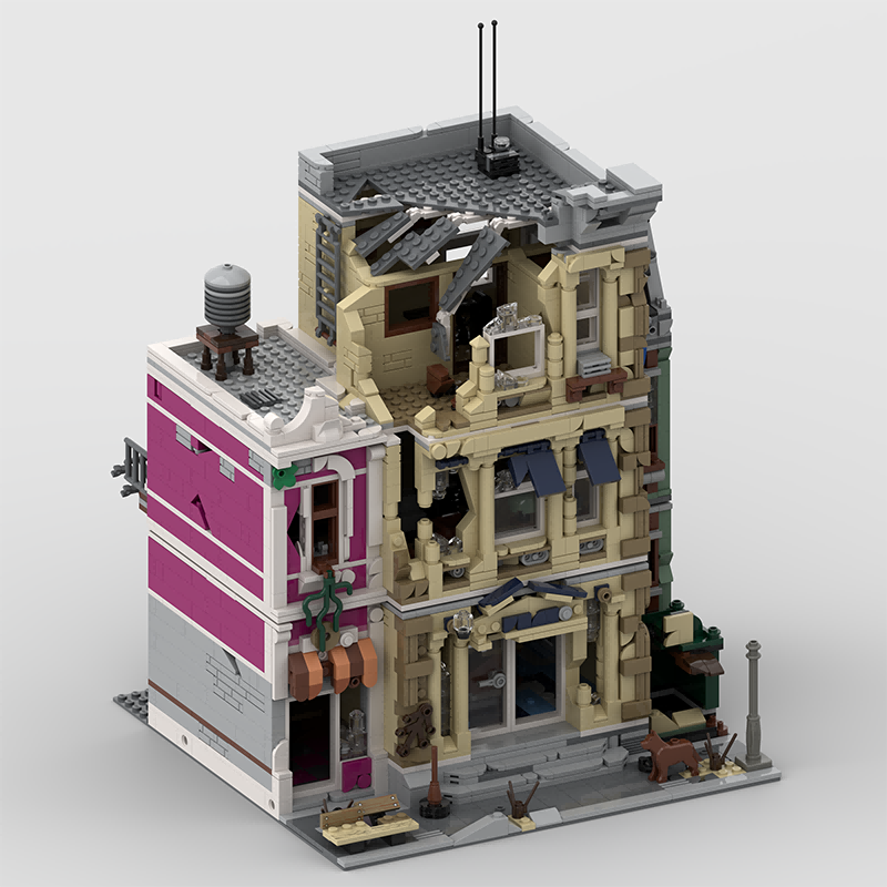 MOC 66832 - Apocalypse Police Station