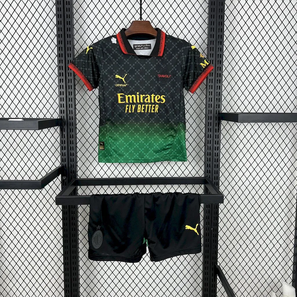 Kids AC milan Special Edition Black Kit 16-28
