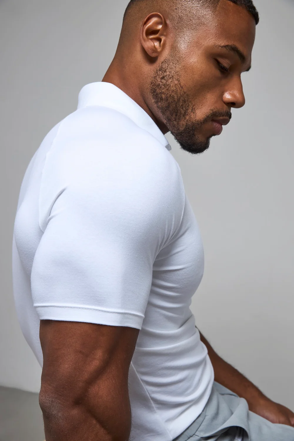 Athletic Fit Polo Shirt in White