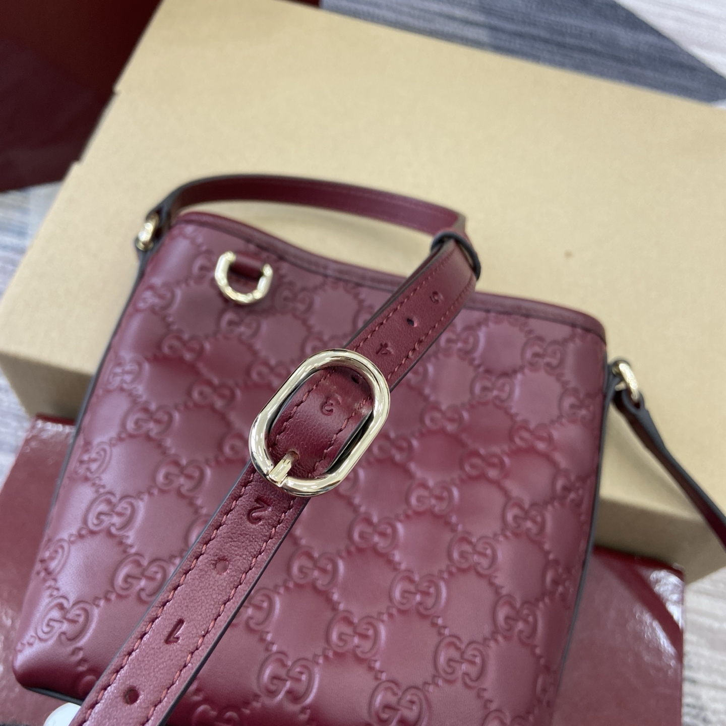 Gucci Bags GG Emblem GG Embossed Leather 847090
