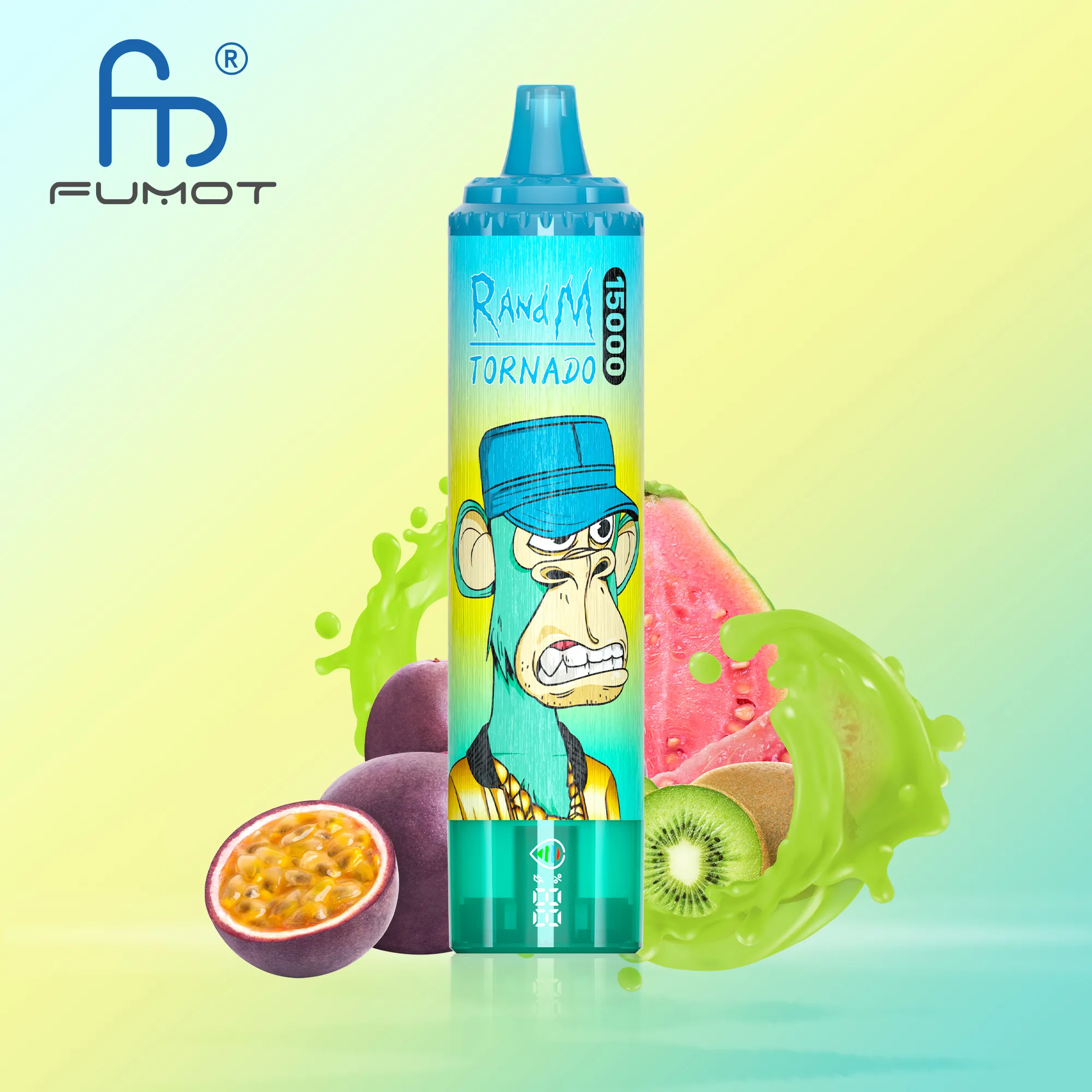 FUMOT Tornado 15K Rechargeable Disposable Vape – Kiwi Passion Fruit Guava - Vaba Vape-Shop