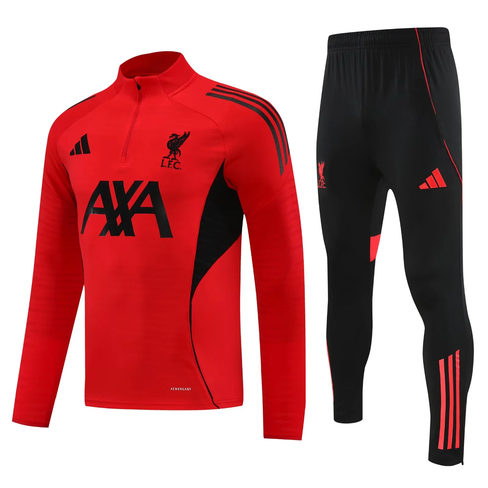 2526 LVP Half zipper Training Suit Red