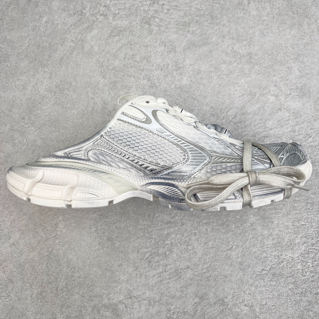 Balenciaga 3XL Silver Mesh Wrapped Laces Slip-On Mule Oversized Chunky Sneaker - KAIROO