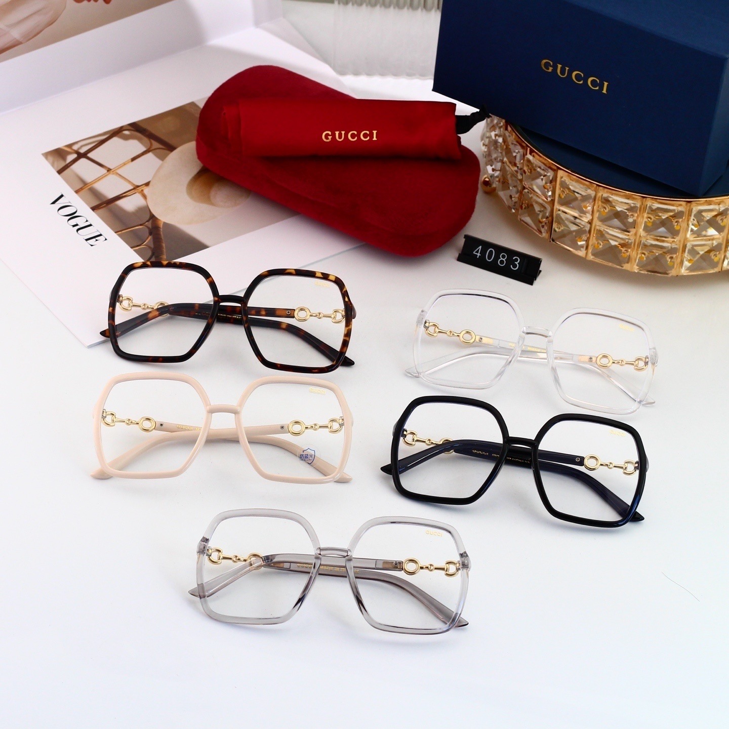 Gucci Horsebit Square-frame Optical Sunglasses Top quality - KAIROO