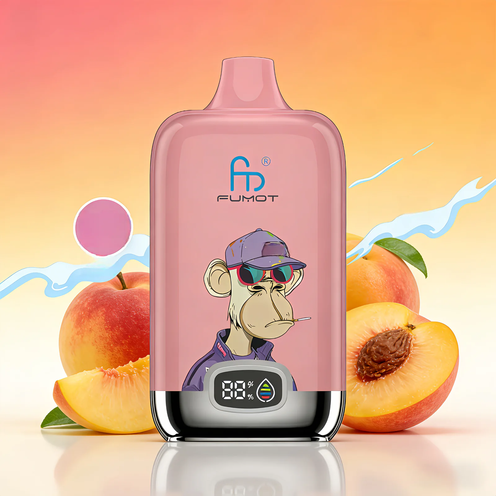 FUMOT Digital Box 12K Disposable Vape – Ice Tea Peach Ice - Vaba Vape-Shop