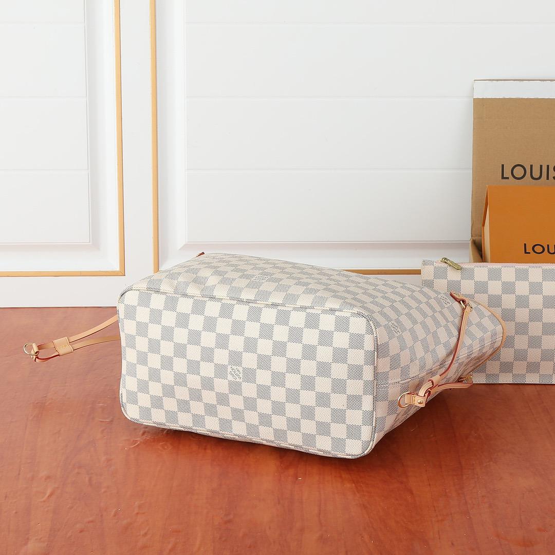 Louis Vuitton LV Neverfull MM Damier Azur Tote Bag