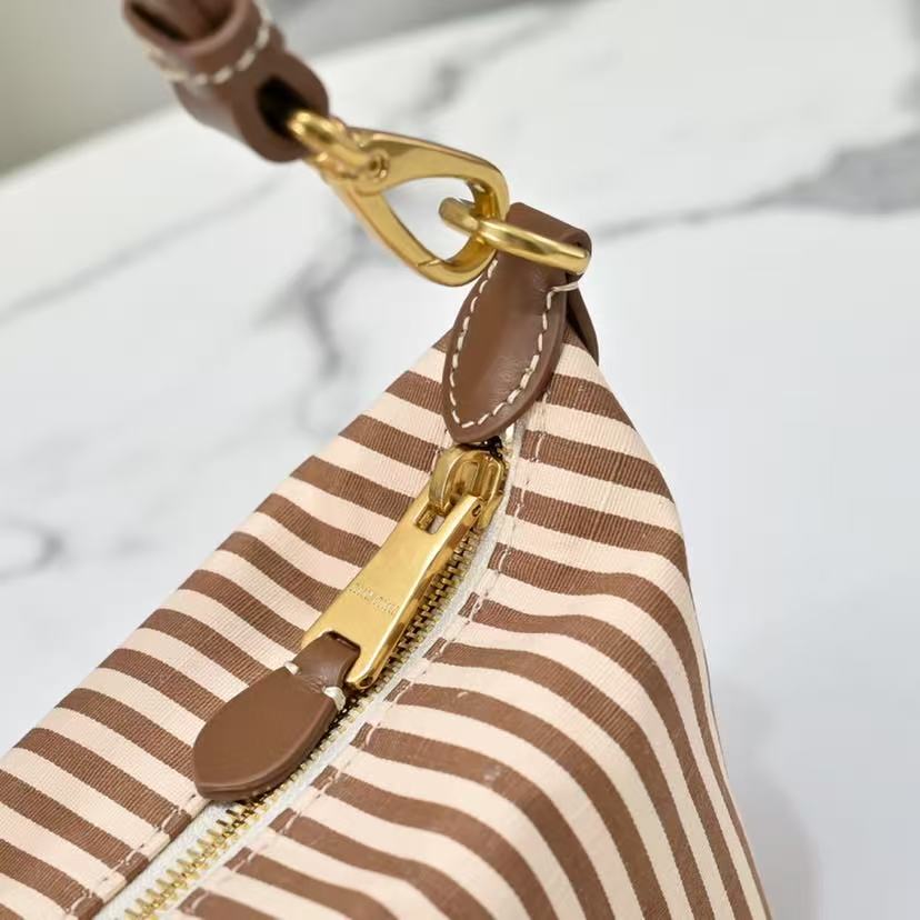 Miu Miu new striped brown canvas box bag