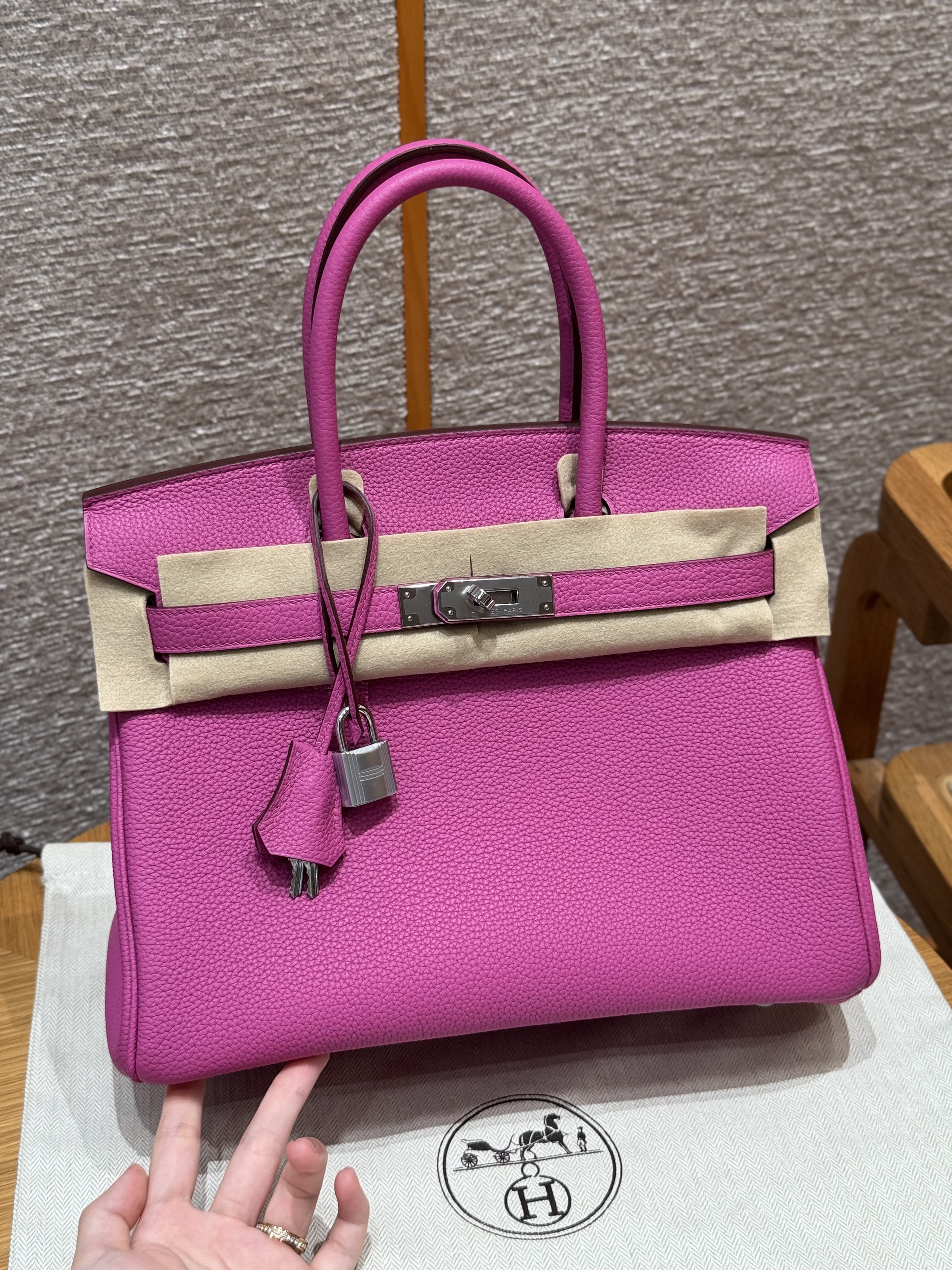 Hermes Magnolia Togo Birkin 30 Bag