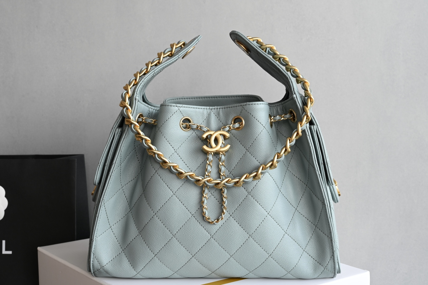 Chanel 25 Small Hobo Bag in Light Blue AS5293