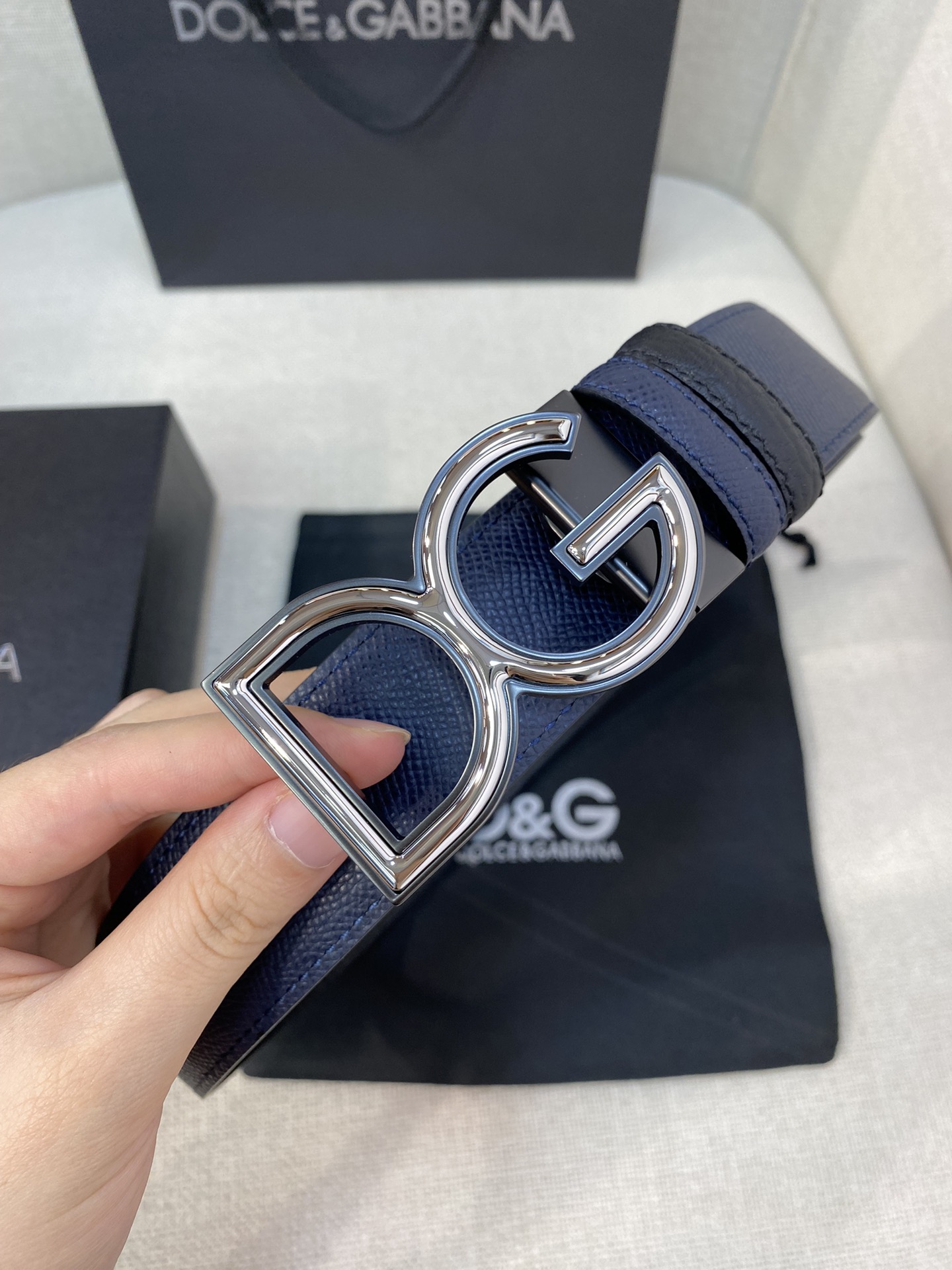 D&G Luxury DG Buckle leather Belt 3.5cm
