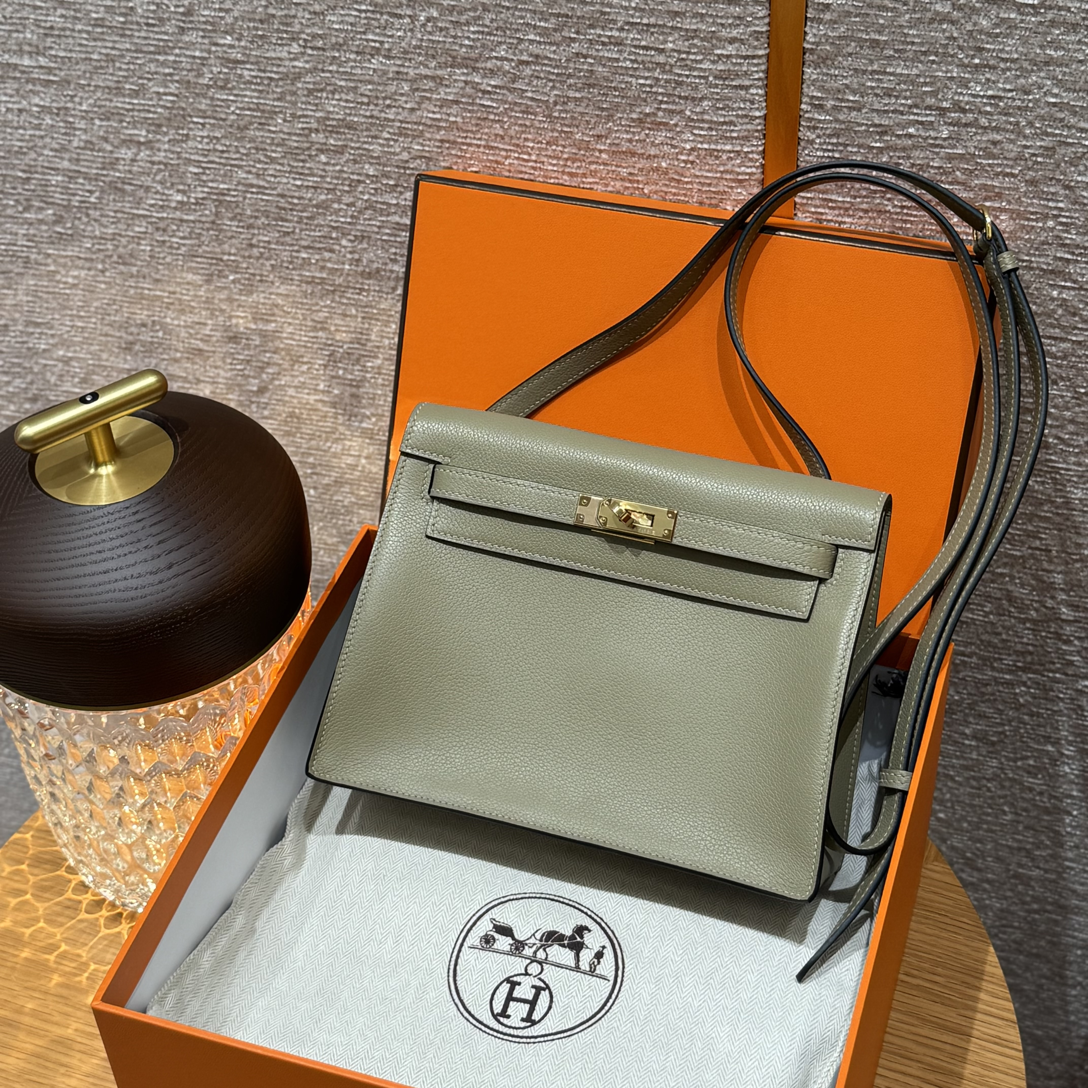 Hermes Beige Marfa Evercolor Kelly Danse II