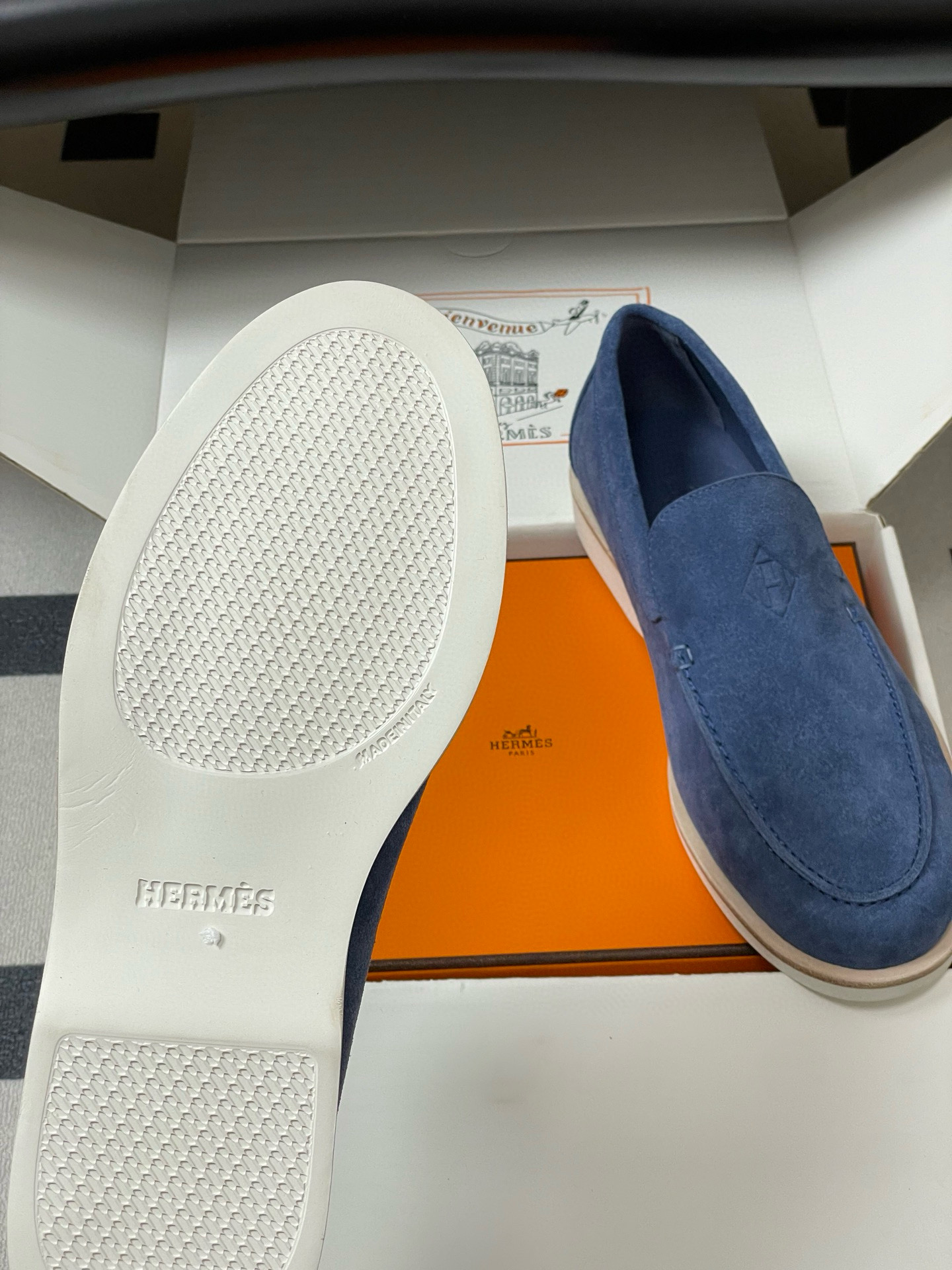 Hermes Women's Low Suede Loafer
