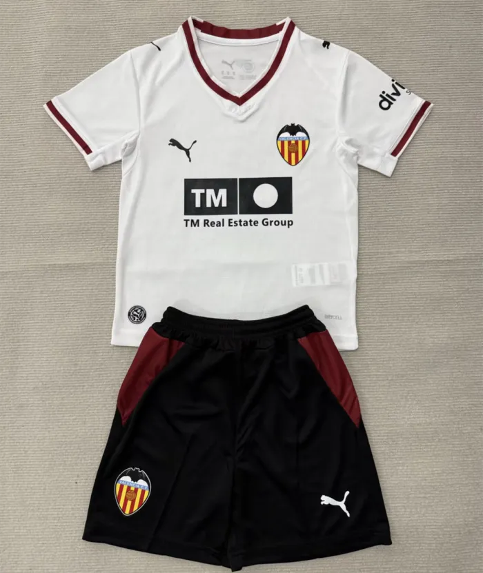 Kids Valencia Home Suit 26/27 | Soc Jersey - Premium Football Jersey